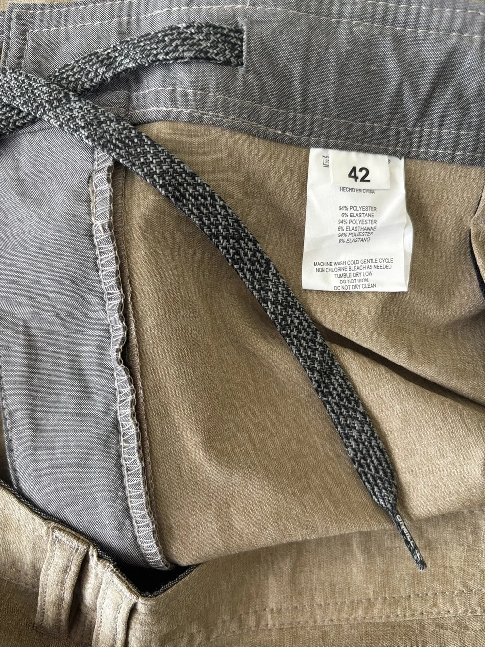 O'Neill Reserve Heather Hybrid Short Khaki 42 Waist 11” Inseam NWT